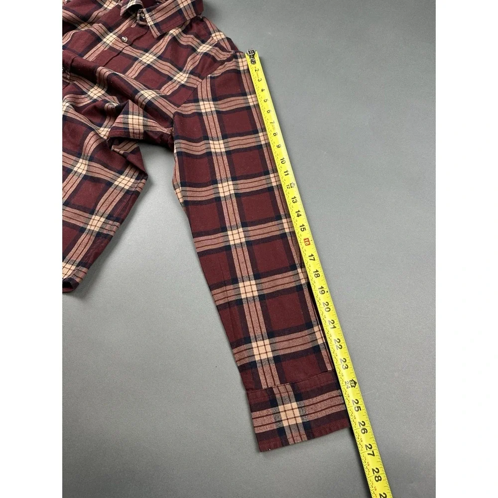 Banana Republic Men's Plaid Untucked Fit Shirt Size Large Long Sleeve Button Up